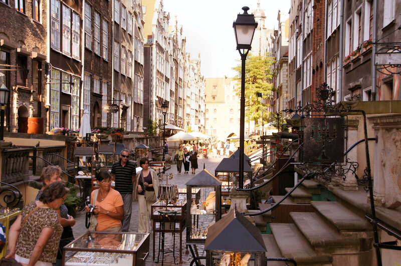 People at Outdoor Market — Brown