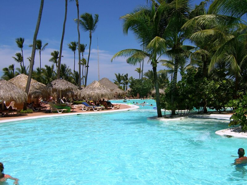 People at Resort Pool — Blue