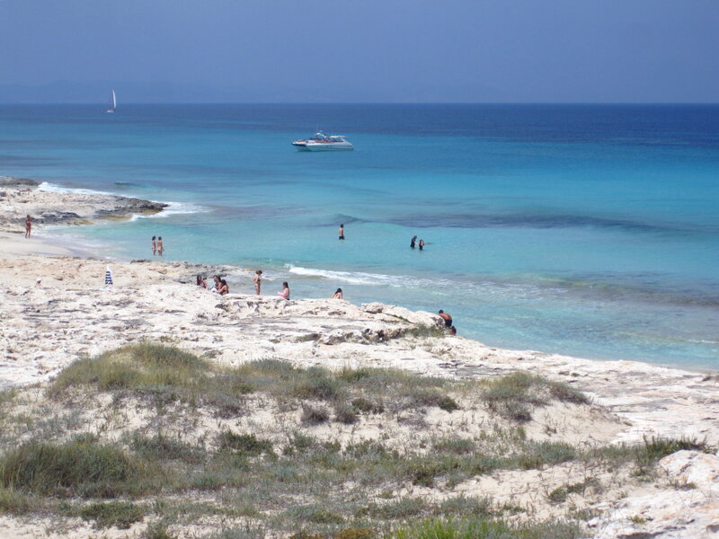 People at Rocky Beach — Blue, Relaxed