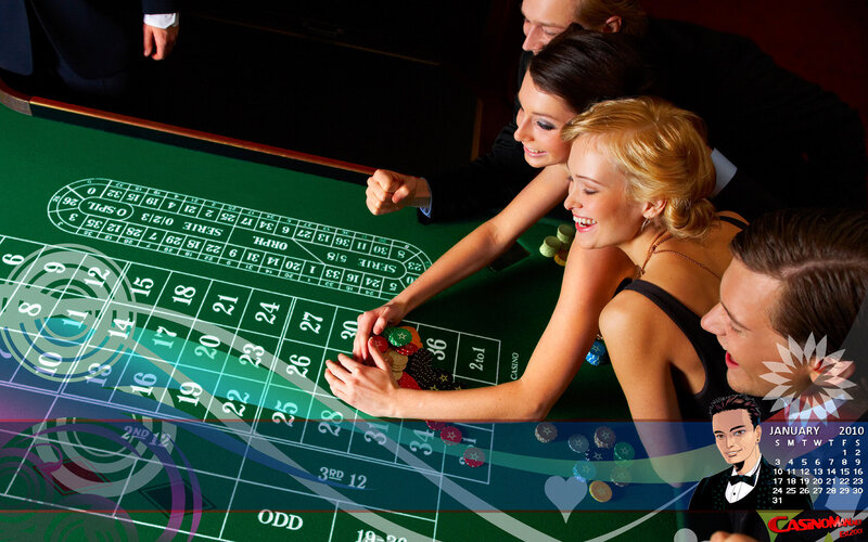 People at Roulette Table — Green, Lively