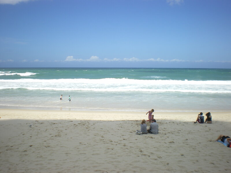 People at the Beach — Blue