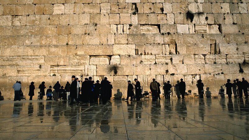 People at the Western Wall