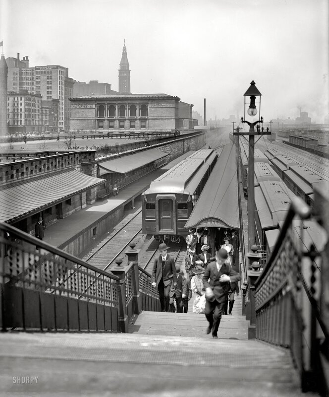 People at Train Station — Black, Busy