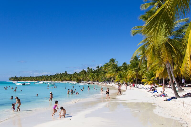 People at Tropical Beach — Blue, Relaxed, Afternoon, Photograph