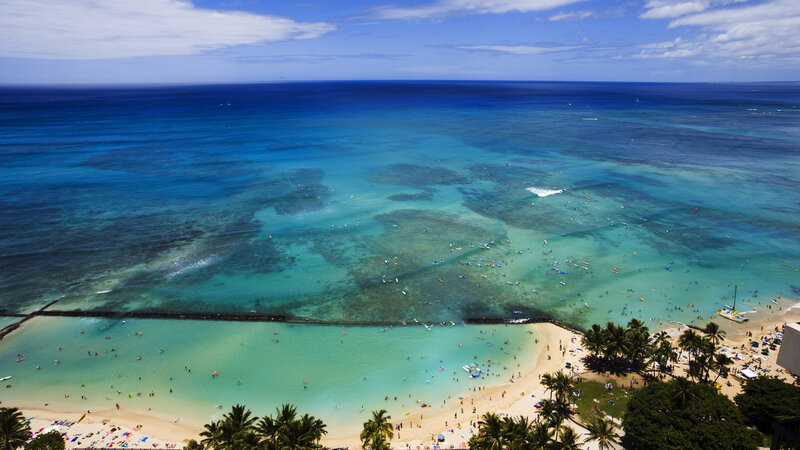 People at Tropical Beach — Blue, Serene, Afternoon