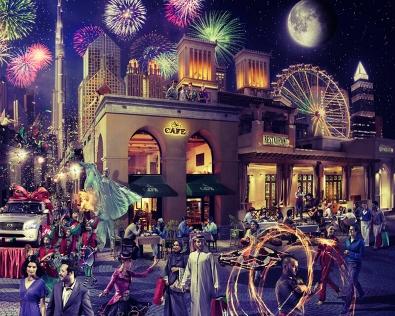 People Celebrating in City