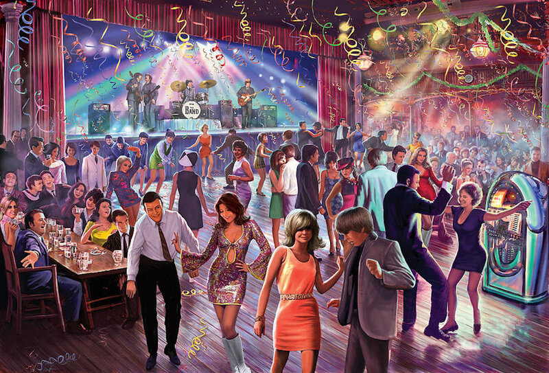 People Dancing in a Club — Purple