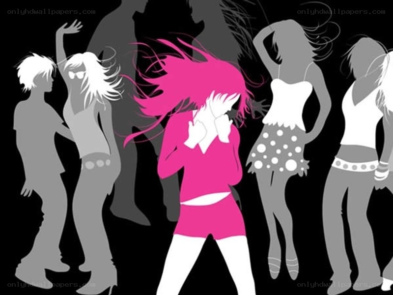 people dancing in silhouette