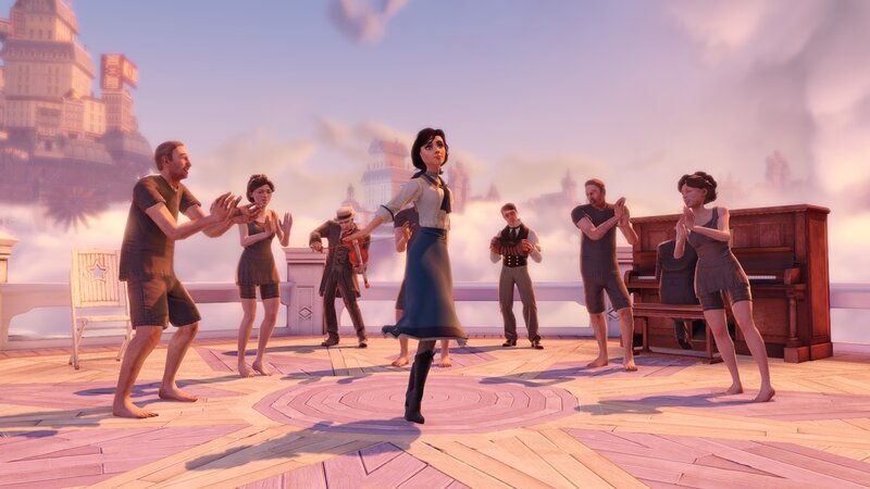 People Dancing on a Rooftop