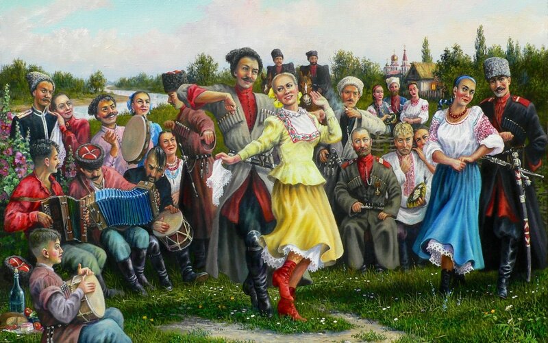 People Dancing Outdoors — Green