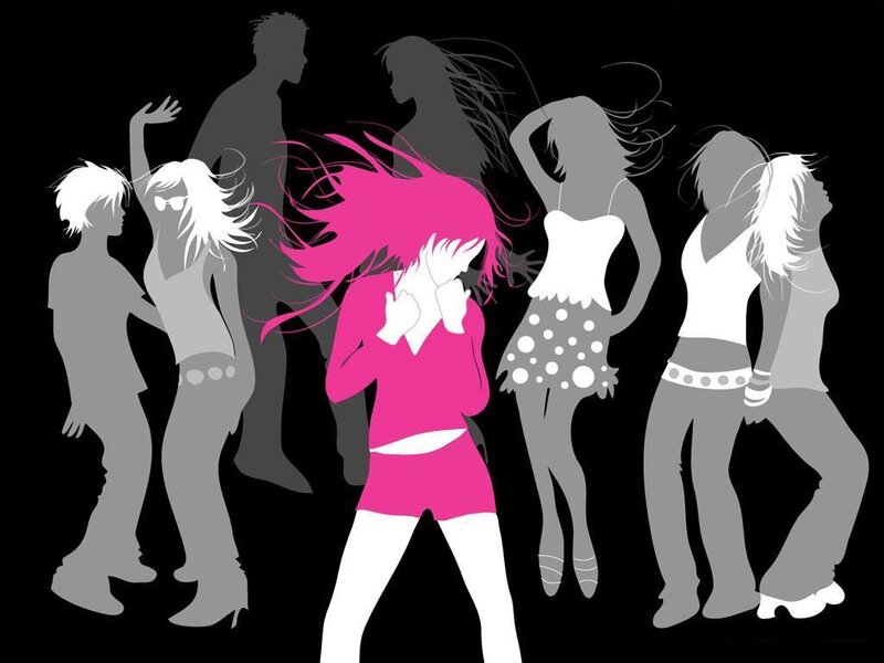 people dancing silhouettes