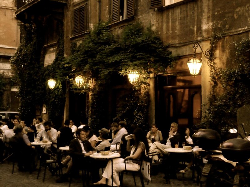 People Dining Outdoors
