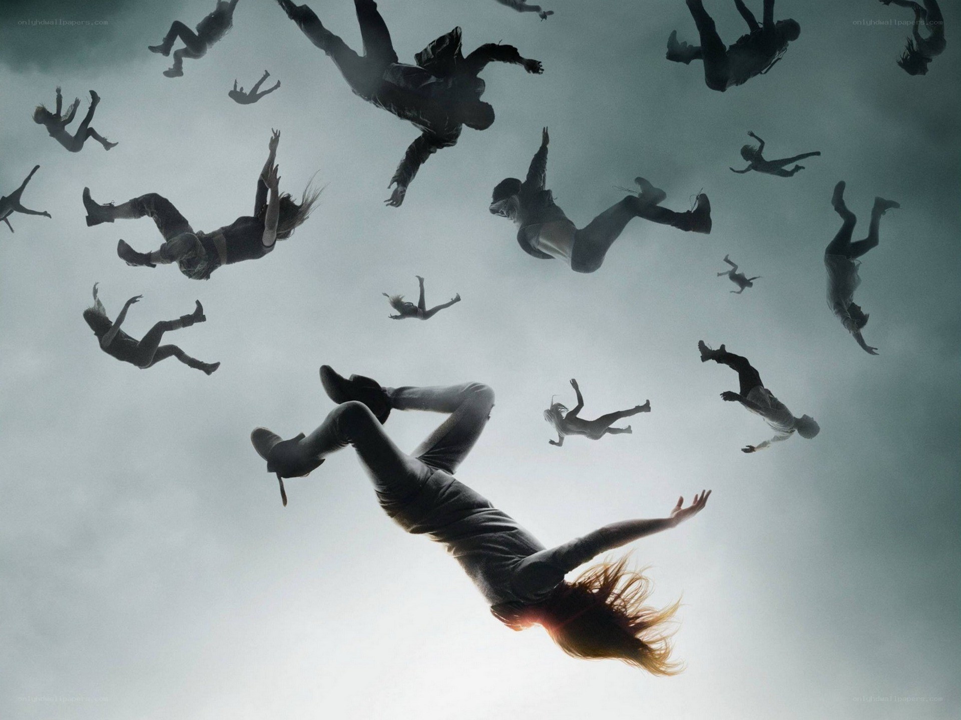 People falling from the sky