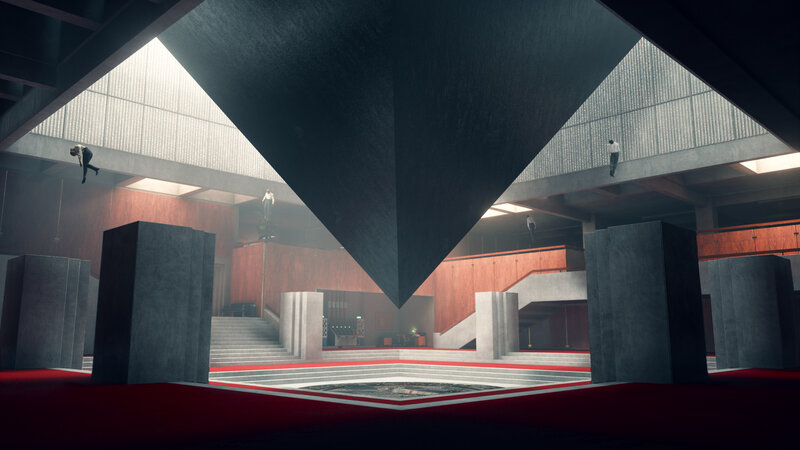 People Falling in Atrium