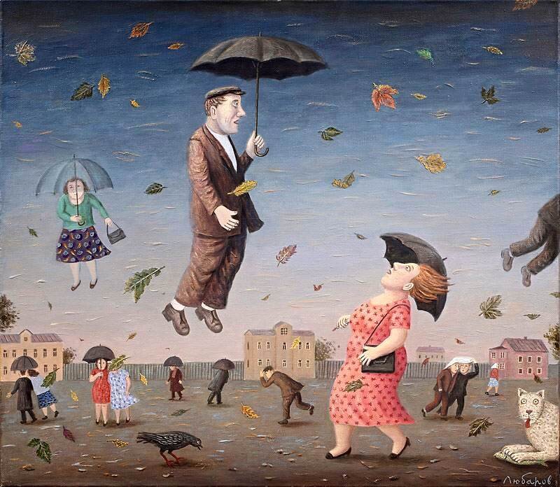 People Floating in Wind