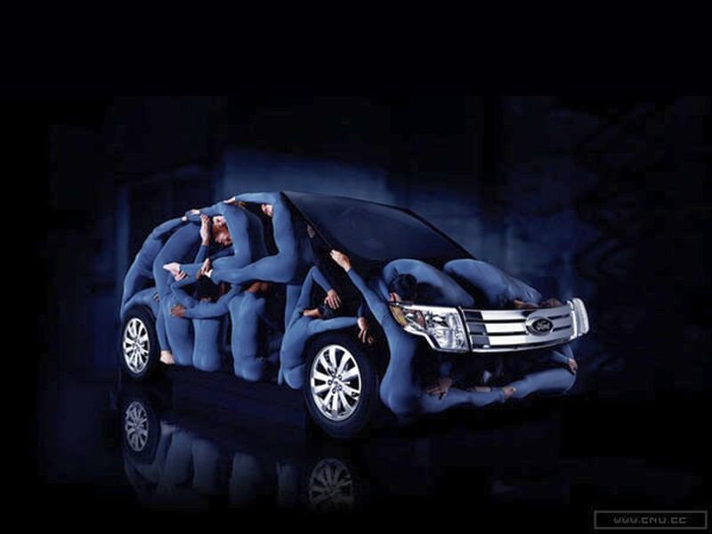 People Forming a Car