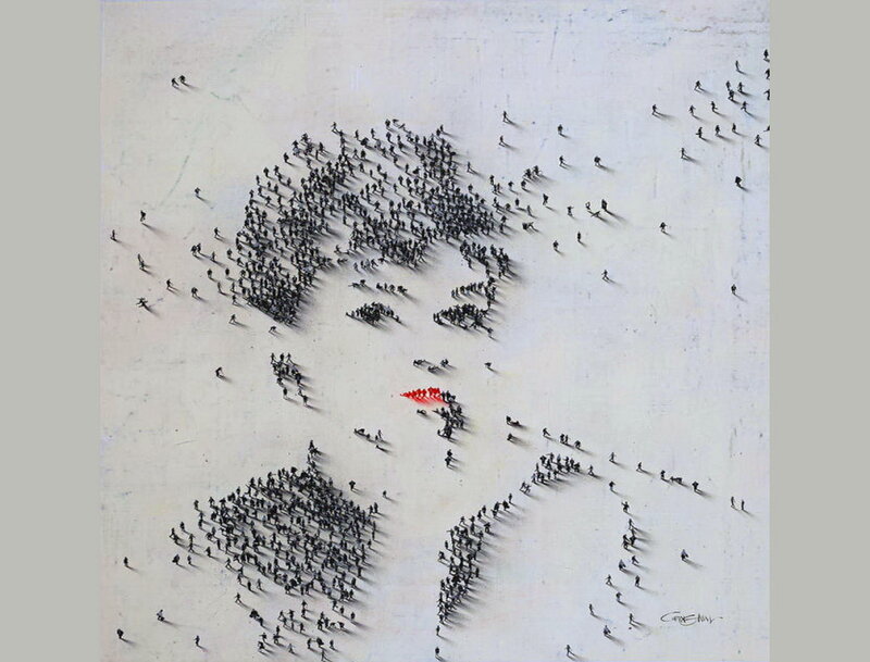 People Forming a Face