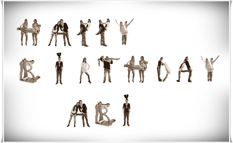 People Forming Letters