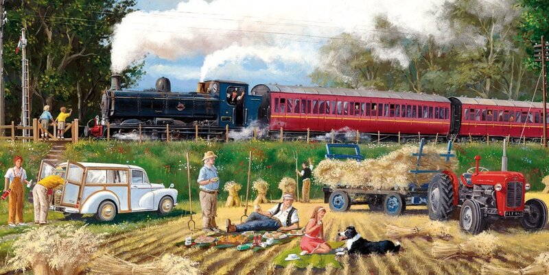 People Having Picnic — Green