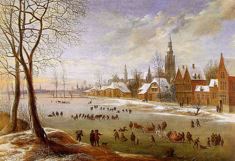 People Ice Skating — Brown