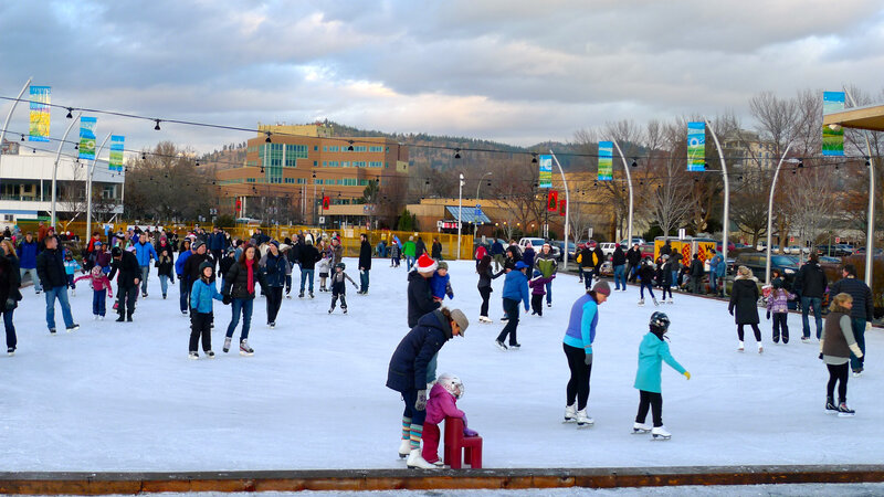 People Ice Skating — White, Active