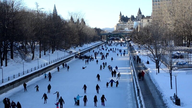 People Ice Skating — White, Active, Winter