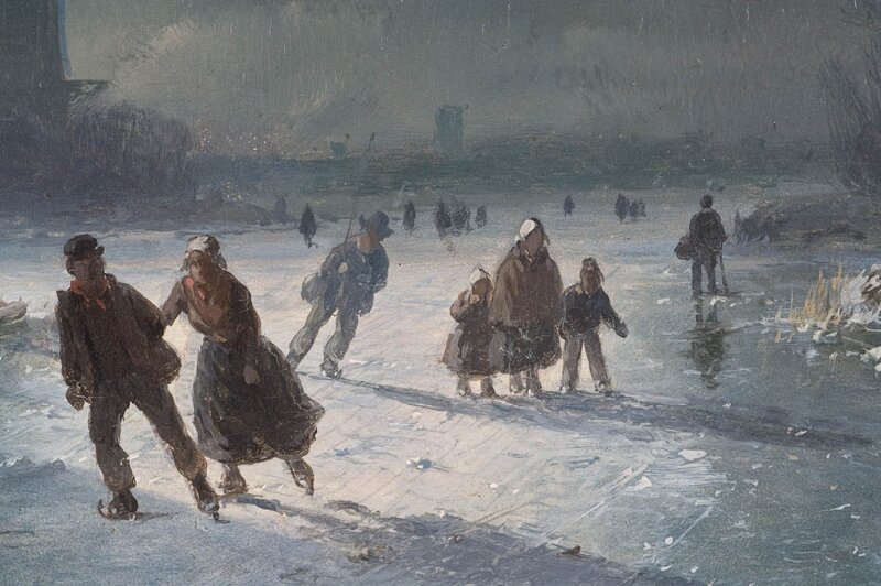 People Ice Skating — White, Cold