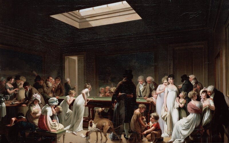 People in a Billiards Room