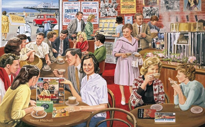 People in a Cafe — Brown