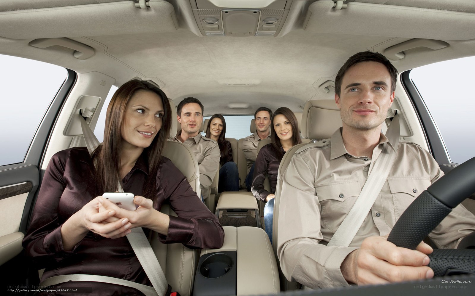 People in a car interior