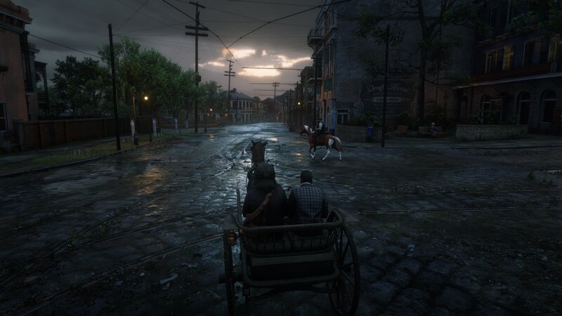 People in a Carriage — Gray