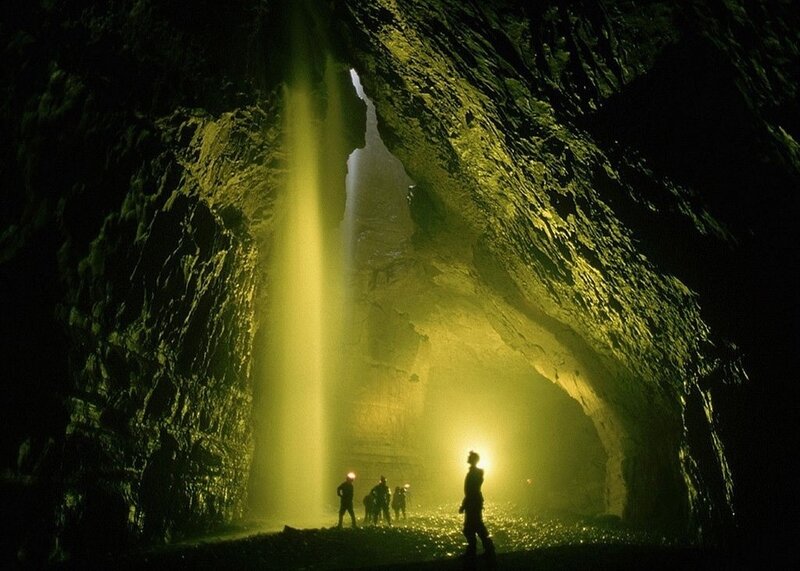 People in a Cave — Yellow