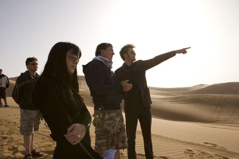 People in a desert landscape
