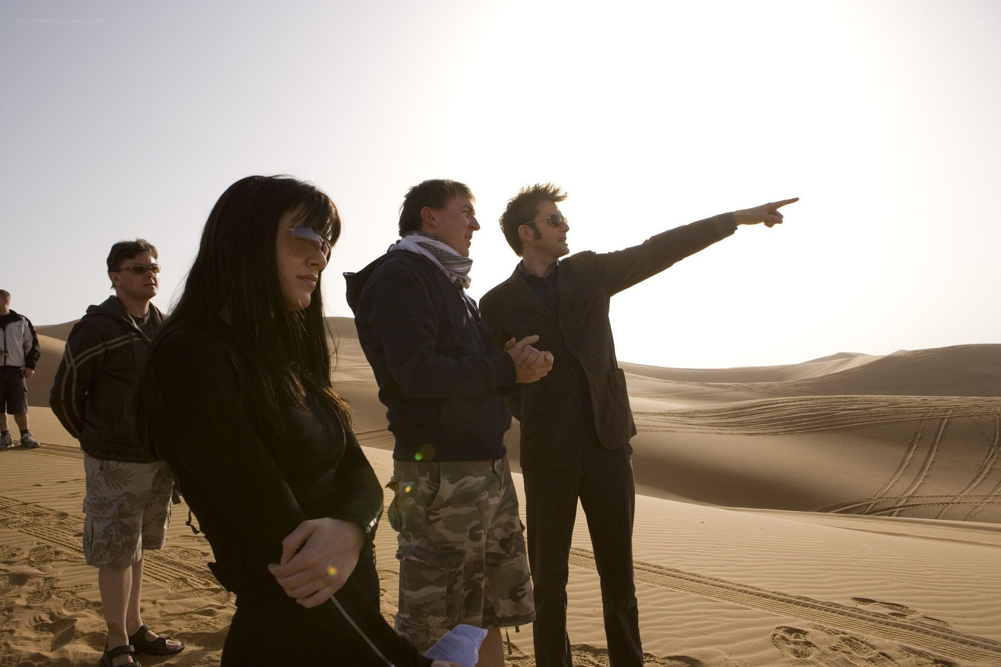People in a desert landscape