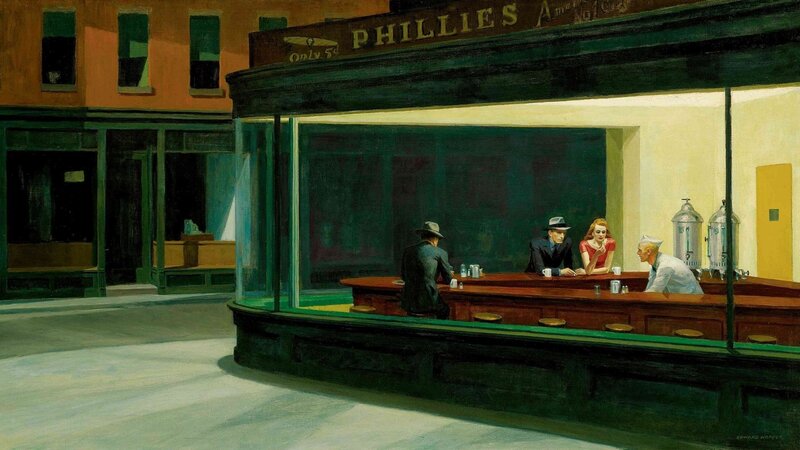 People in a Diner — Green, Lonely