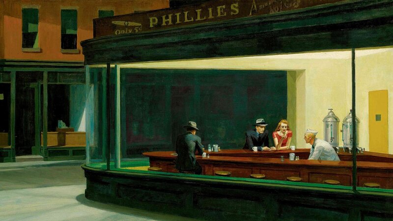 People in a Diner — Green, Solitary