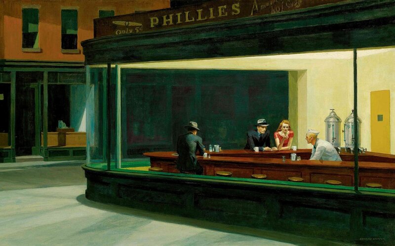 People in a Diner — Green