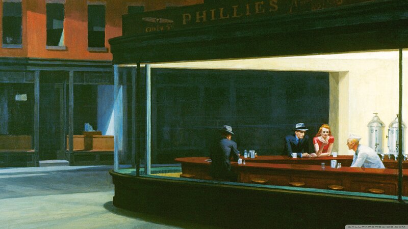 People in a Diner — Yellow, Solitary