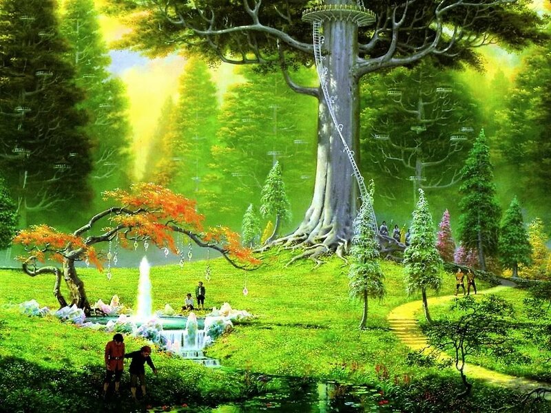 People in a Fantasy Forest
