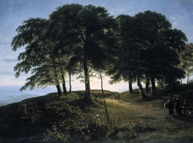 People in a Forest Landscape