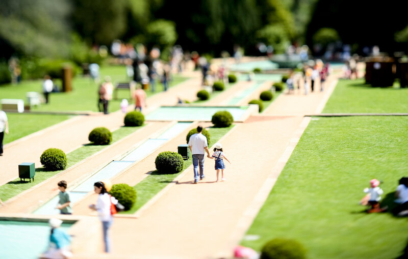 People in a garden park
