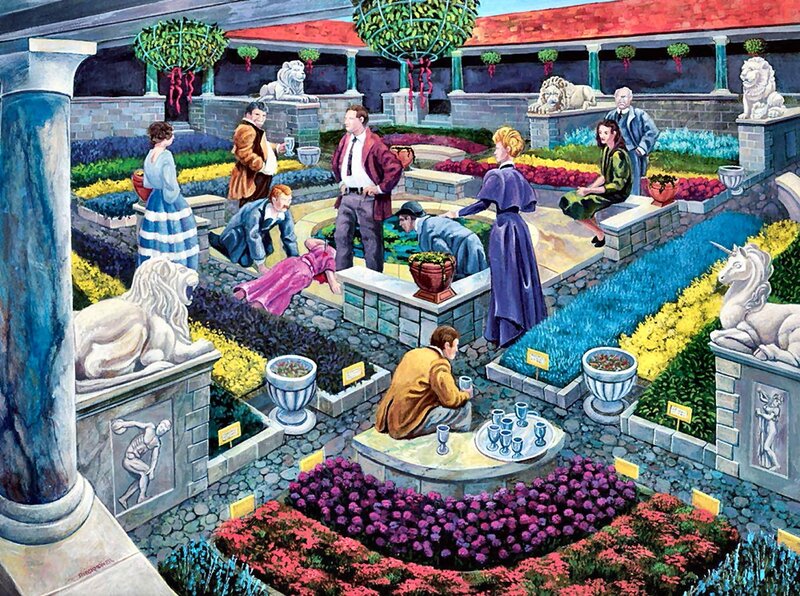 People in a Garden