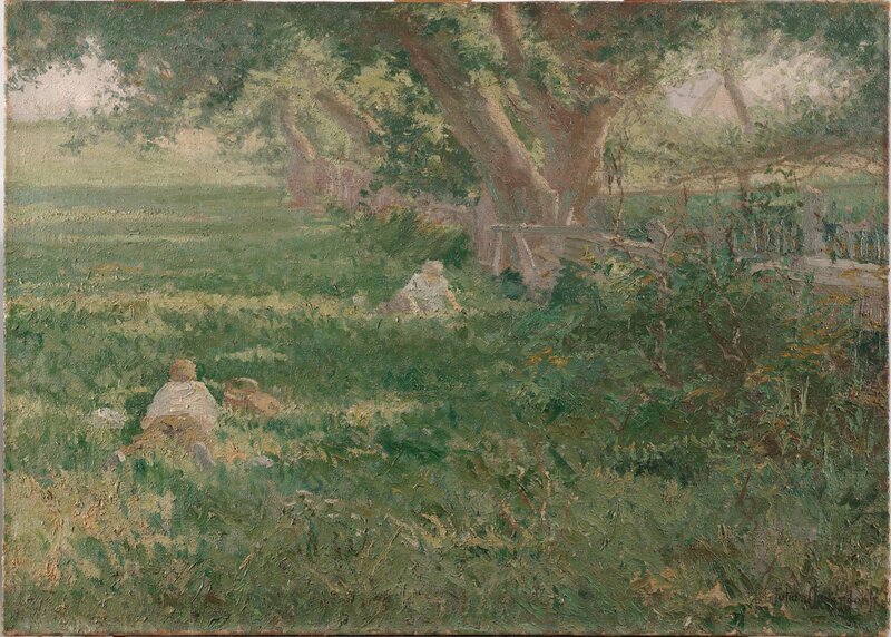 People in a Grassy Field