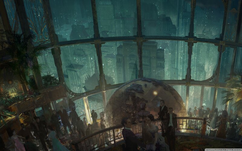 People in a High-rise Ballroom
