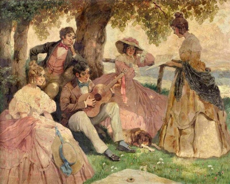 People in a Park — Green, Serene, Afternoon