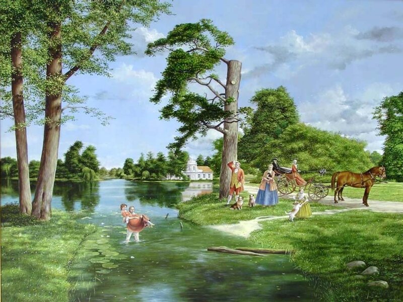 People in a Park — Green