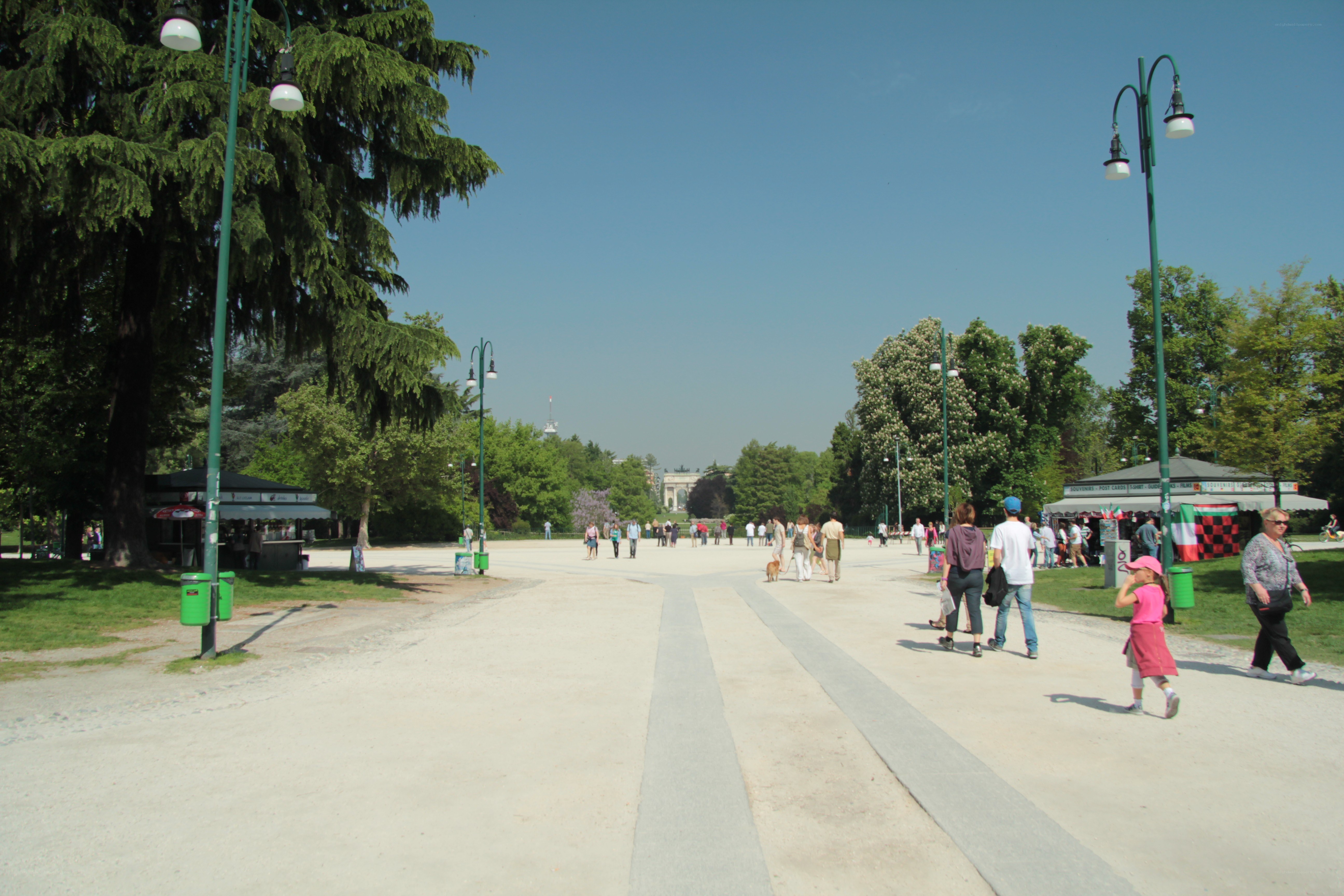People in a sunny park