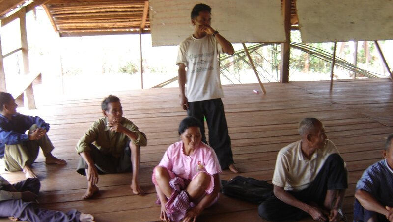 People in a Wooden Hut