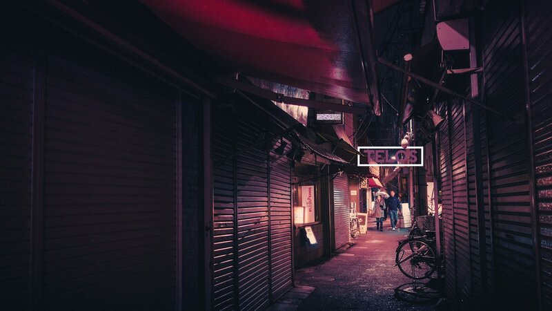 People in Alleyway at Night