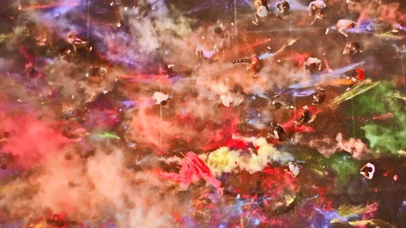 People in Colorful Powder